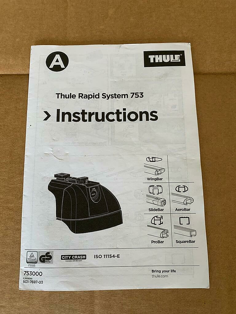 Thule WingBar Alu Dachgrundtr ger Rapid System 753 Kit 4014 Audi