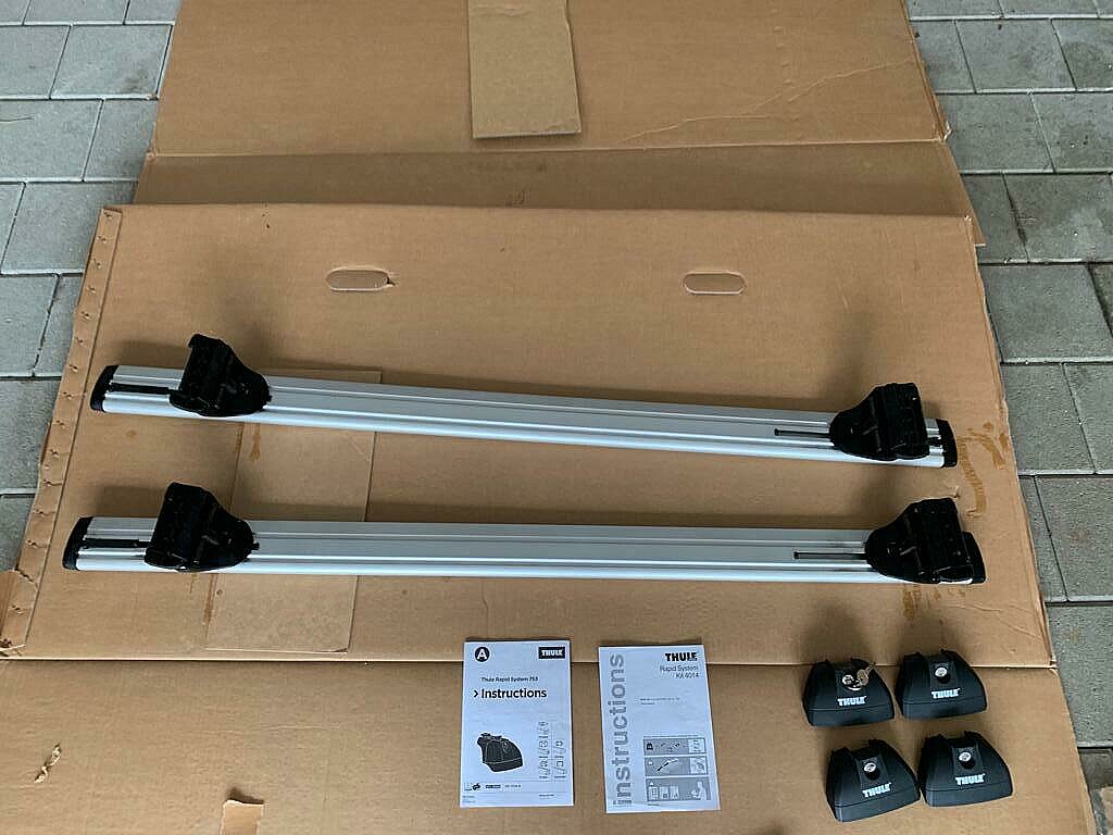 Thule WingBar Alu Dachgrundtr ger Rapid System 753 Kit 4014 Audi